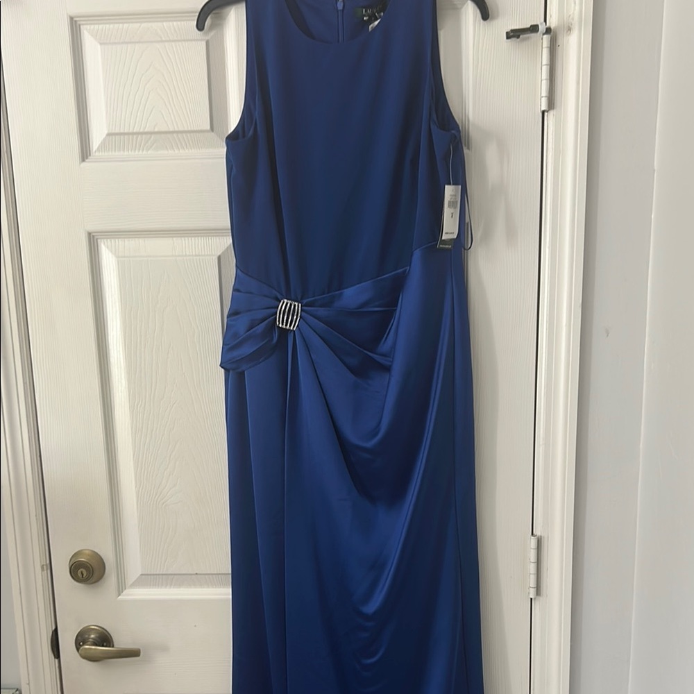 Elegant Blue Sleeveless Dress
